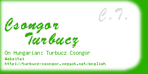 csongor turbucz business card